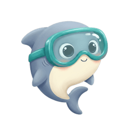 Kiyan Fashaa — the snorkel-mask shark mascot